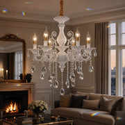 SANSSOUCI Lustre 6xE14 Cristal et Métal – Design Classique, Blanc Argenté - 09_CC220-6WH.png