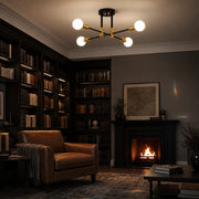 Lustre moderniste Gentile, 4x E27, noir et or, design moderne - 09_LC362-4BKGD.png