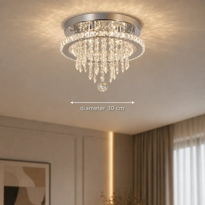 Lustre LED rond Alberico, 17 W, lumière froide/chaude/neutre, cristal, chrome brillant - 09_LL010.png