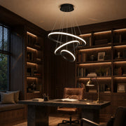 Lustre suspendu LED RICCI 81W, 3 Cercles, Lumière Froid/Chaud/Neutre, Noir, Hauteur réglable - 09_LL104-3BK.png