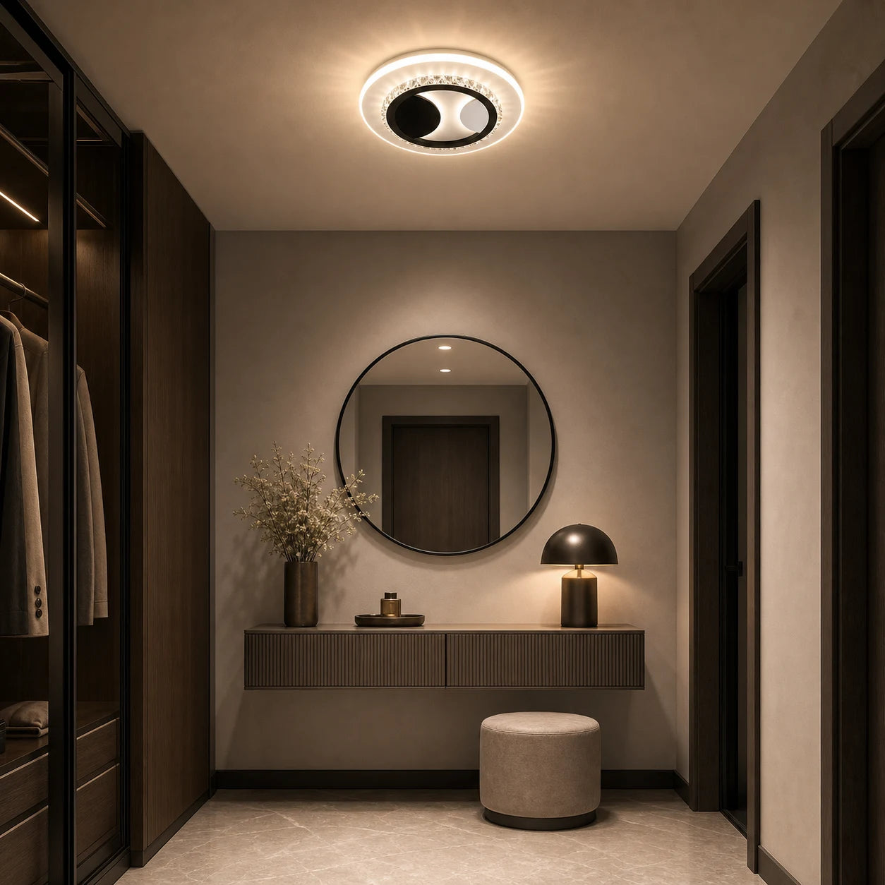Lustre LED en cristal ARIELLA 39W, Rond, Lumière Froide/Chaude/Neutre, Noir - 09_LL602BK.png
