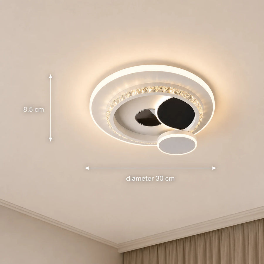 Lustre LED avec cristal HELIOX, 37W, 4 Cercles, Lumière Froid/Chaud/Neutre, Noir - 09_LL653-300BK.png