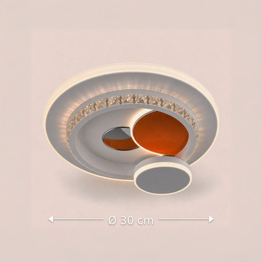 Lustre LED avec cristal HELIOX, 40W, 4 Cercles, Lumière Froid/Chaud/Neutre, Blanc - 09_LL653-300OR.png