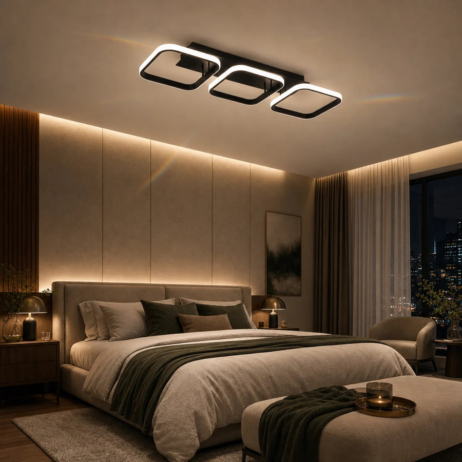 Lustre LED VERTEX 34W, 3 carrés, Linéaire, Lumière Froid/Chaud/Neutre, Noir - 09_LL770-3BK.png