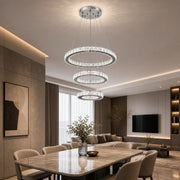 Lustre LED suspendu avec télécommande et cristal PRISM LUMORA 63W, 3 Cercles, Lumière Froid/Chaud/Neutre, Dimmable, Chrome Brillant, Hauteur Réglable - 09_LLC131-3CH.png