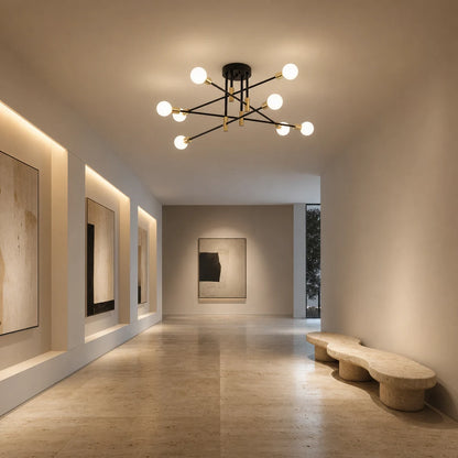 Lustre moderniste Hexa 8 Duo, 8x E27, noir et or, design moderne - 10_LC362-8BKGD.png
