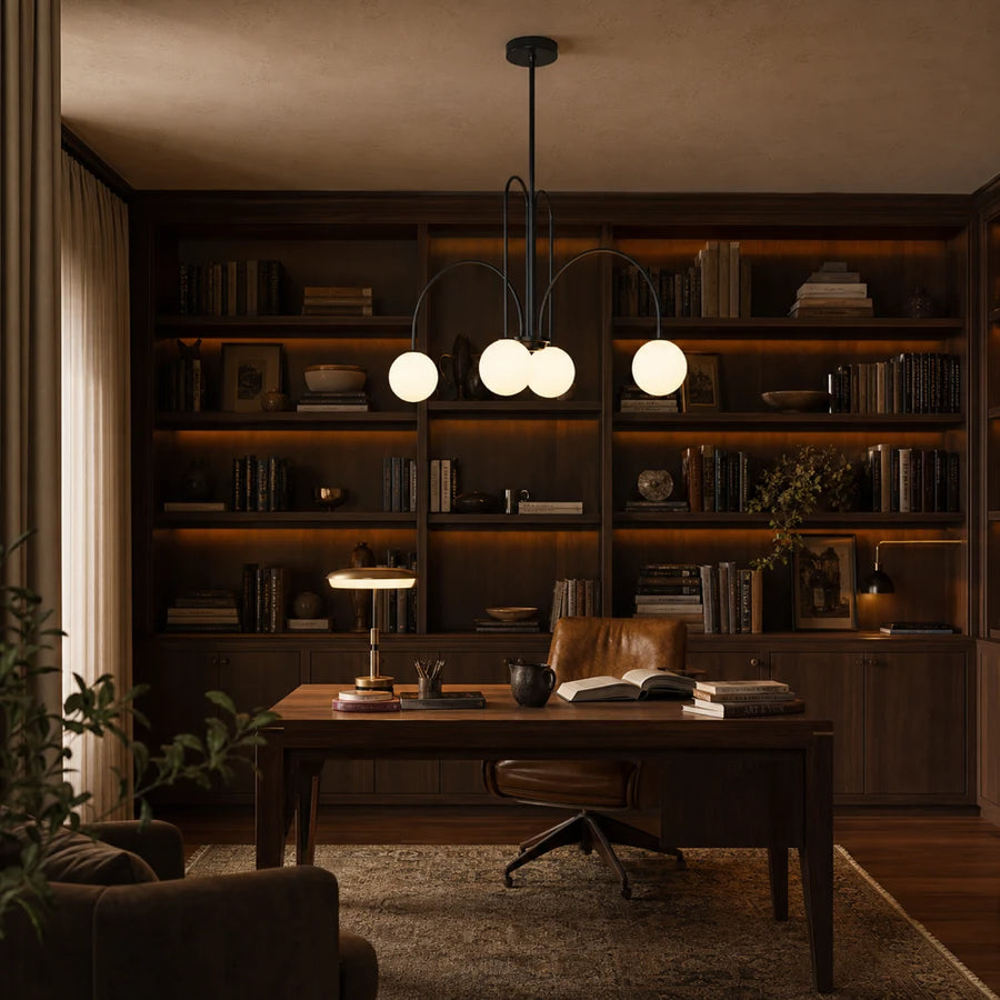 Lustre avec abat-jour, Torino, 4xE27, Noir, Métal - 10_LC850-4BK.png