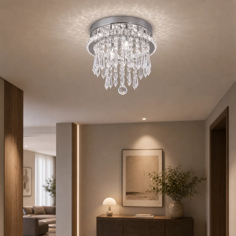 Lustre LED rond Alberico, 17 W, lumière froide/chaude/neutre, cristal, chrome brillant - 10_LL010.png