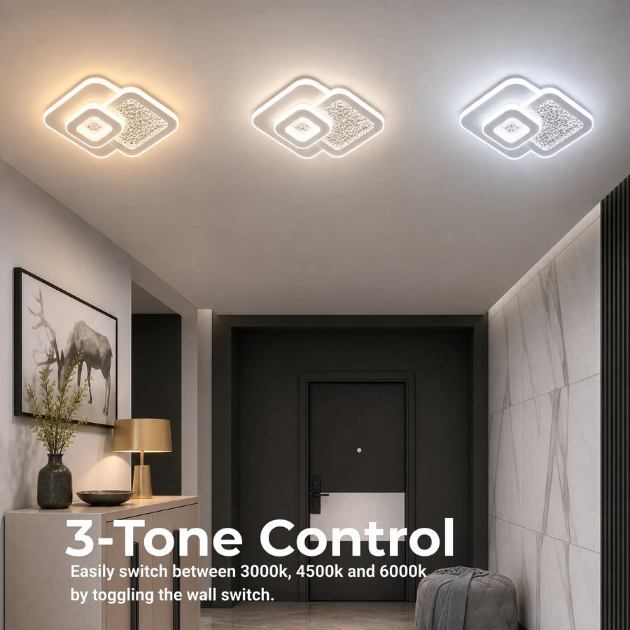KOMPACTO Lustre LED 56W, 3 carrés, Lumière froide/chaude/neutre, Blanc - 10_LL646-300P.png