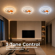 Lustre LED avec cristal HELIOX, 40W, 4 Cercles, Lumière Froid/Chaud/Neutre, Blanc - 10_LL653-300OR.png
