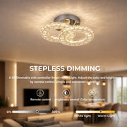 Lustre LED et cristal ZABINA 25W, 2 Cercles, Lumière Froid/Chaud/Neutre, Chrome Brillant - 10_LT062CR.png