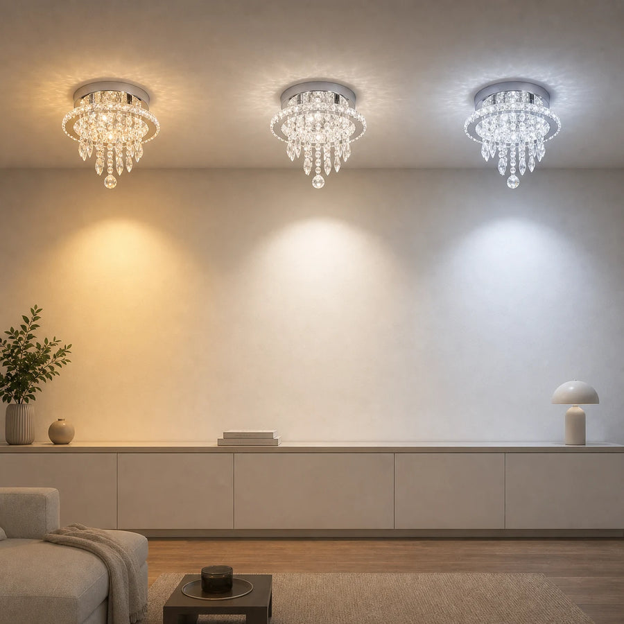 Lustre LED rond Alberico, 17 W, lumière froide/chaude/neutre, cristal, chrome brillant - 11_LL010.png