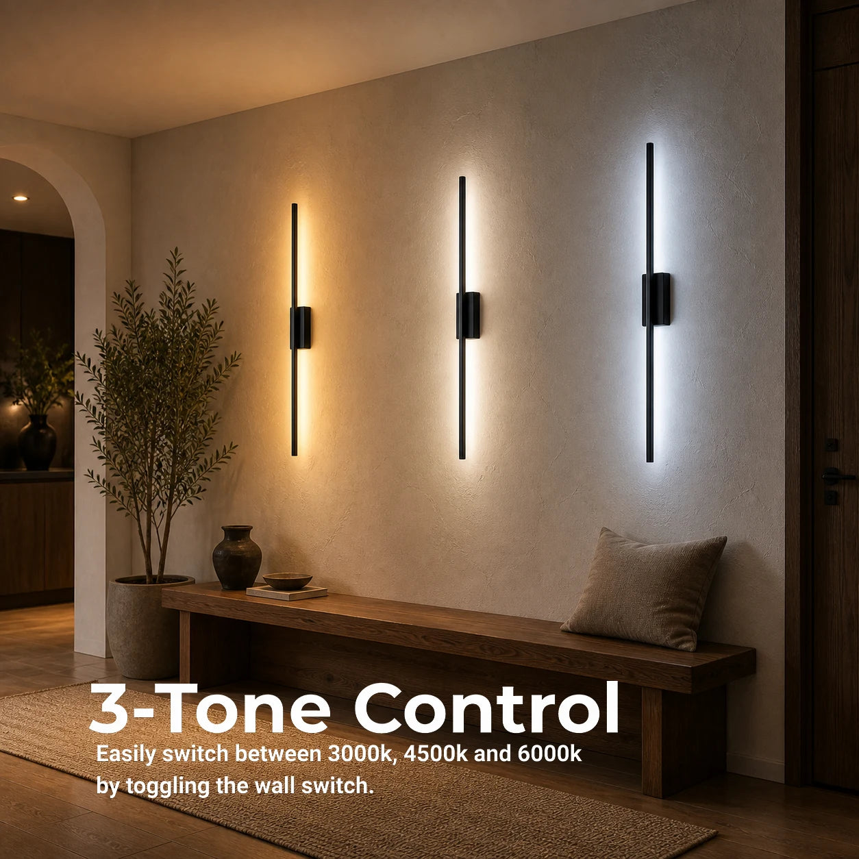Lustre LED Raffaela 19W, 3000K, 4000K, 6000K, Acrylique 82,5cm, Noir - 11_LL870-80BK.png