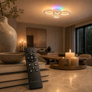 Lustre LED avec télécommande et cristal NOVA ROTONDA RGB 82W, 4 Cercles, Lumière Froid/Chaud/Neutre, Dimmable, Blanc - 11_LT073-4WH.png