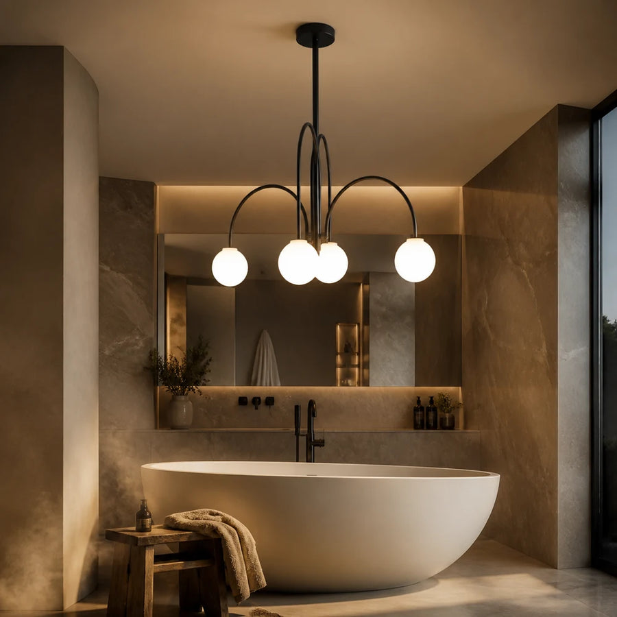 Lustre avec abat-jour, Torino, 4xE27, Noir, Métal - 12_LC850-4BK.png