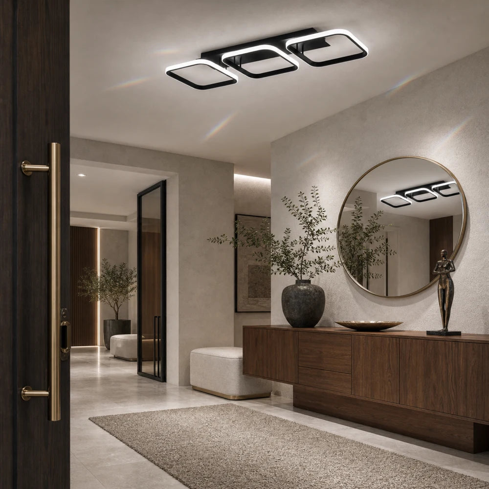 Lustre LED VERTEX 34W, 3 carrés, Linéaire, Lumière Froid/Chaud/Neutre, Noir - 13_LL770-3BK.png