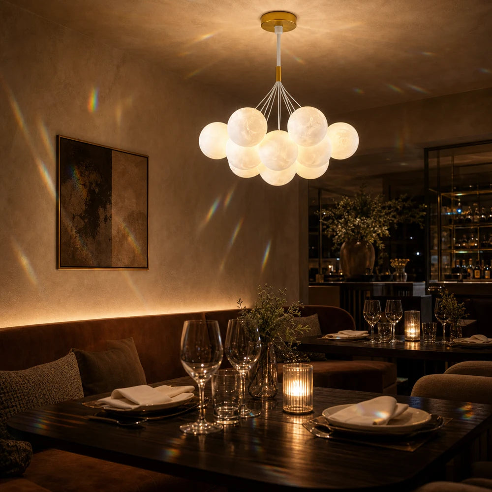 Lustre MODERNE, Type Pendule, LOFT Bagliore, Globe, 7xE27, Hauteur Ajustable, Or - 14_LC816-7GD.png