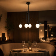 Lustre avec abat-jour, Torino, 4xE27, Noir, Métal - 14_LC850-4BK.png