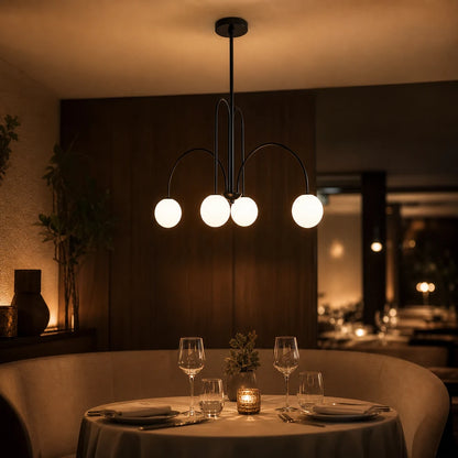Lustre avec abat-jour, Torino, 4xE27, Noir, Métal - 14_LC850-4BK.png