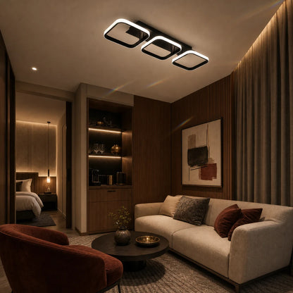 Lustre LED VERTEX 34W, 3 carrés, Linéaire, Lumière Froid/Chaud/Neutre, Noir - 14_LL770-3BK.png