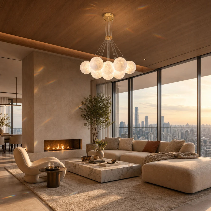 MODERN LOFT Lustre Bagliore, Globe, 9xE27, Hauteur réglable, Or - 20_LC816-9GD.png