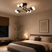 Lustre Octa moderniste classique, 8x E27, noir, design moderne, métal, sans abat-jour - 16_LC360-8BK.png