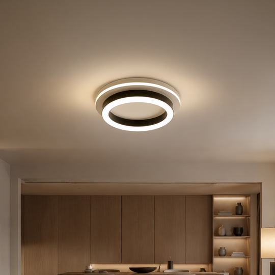Lustre LED MODERNE 25W, diamètre 20cm, rond, lumière froide/chaude/neutre, lustres LED noirs Titre par défaut Alessandro Design