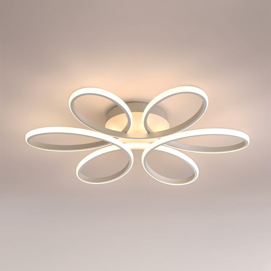 Lustre LED avec télécommande ELIZA, 63W, Lumière Froide/Chaude/Neutre, Dimmable, Blanc