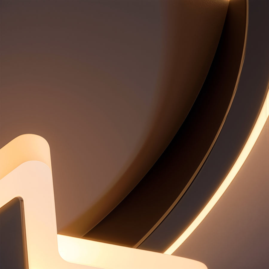 Lustre LED avec télécommande ALYONA 44W, Lune et Étoile, Lumière Froide/Chaude/Neutre, Dimmable, Noir