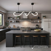 DIVINO Lustre LED avec Tube Flexible en Silicone - 24W, Lumière Orientable, Noir Mat