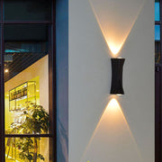 Applique murale LED Fantas extérieur et intérieur, 2 sources x 1W, IP65, métallique, noir, 3000K