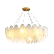 VAUX-LE-VICOMTE Lustre Elégance en Cristal, 6x E14, Diamètre 49cm, Doré, Hauteur réglable