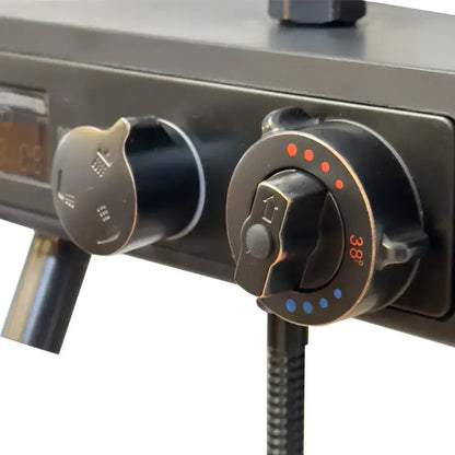 Colonne de douche à écran LCD en acier inoxydable noir SJG/008