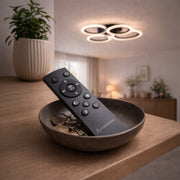 Lustre LED avec télécommande BETTY 44W, 4 Cercles, Lumière Froide/Chaude/Neutre, Dimmable, Noir