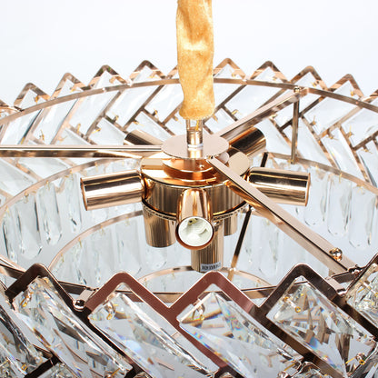 Lustre en cristal WINDSOR Nobile 5xE14, diamètre 40cm, or brillant, hauteur réglable