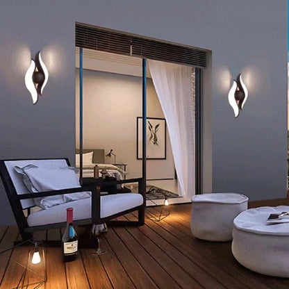 Applique murale LED extérieure et intérieure, 4 Sources x 1W, IP65, ABS, Noir, 3000K