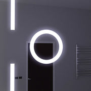 Miroir LED rectangulaire, 120x80cm, capteur Marcello MotionGlow, système anti-buée, horloge et thermomètre, loupe cosmétique, intensité variable