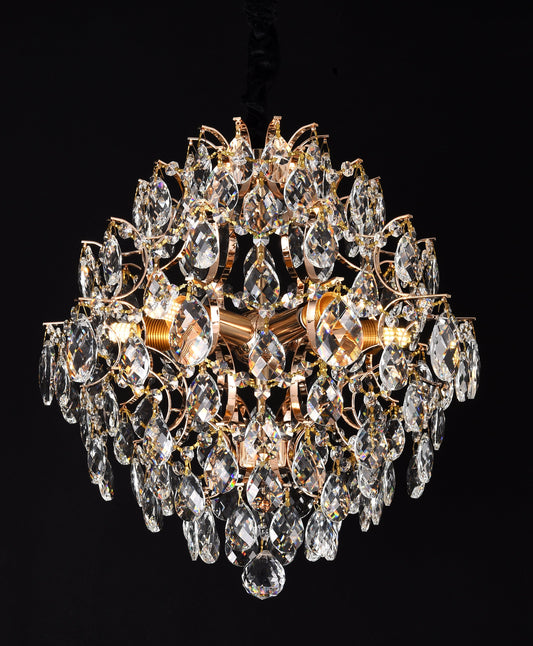 Lustre en cristal CC9259/5FGD, 5x E14, diamètre 40 cm, or brillant