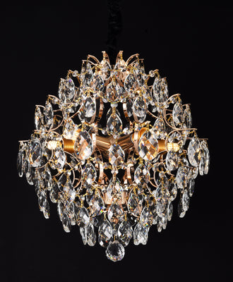 Lustre en cristal CC9259/5FGD, 5x E14, diamètre 40 cm, or brillant