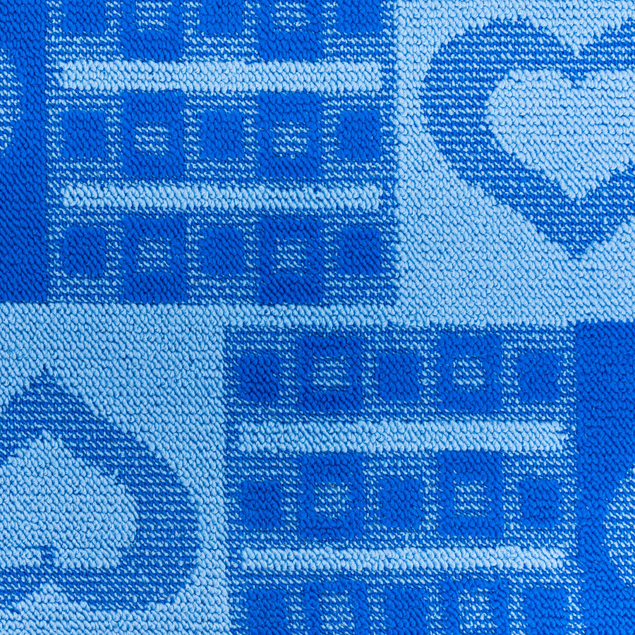 Lot de 3 tapis de bain, 50x40 cm, bleu, antidérapant