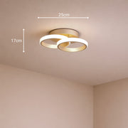 Lustre LED VERTEX CIRCULA 21W, 2 Cercles, Structure en Métal, Lumière Froide/Chaude/Neutre, Blanc