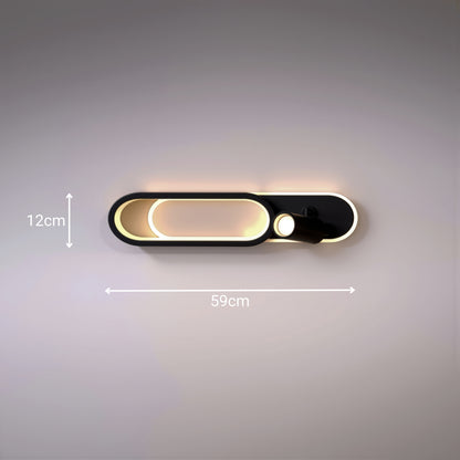 Lustre LED avec projecteur orientable FISSO Camilla 49W, lumière 3000/4000/6000k, Noir