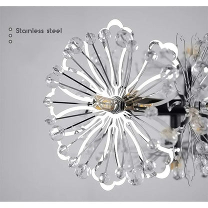 PETERHOF Lustre en cristal Eleganza, 13xG4, diamètre 49 cm, noir