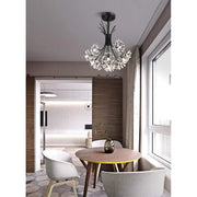 PETERHOF Lustre en cristal Eleganza, 13xG4, diamètre 49 cm, noir