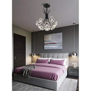 PETERHOF Lustre en cristal Eleganza, 13xG4, diamètre 49 cm, noir