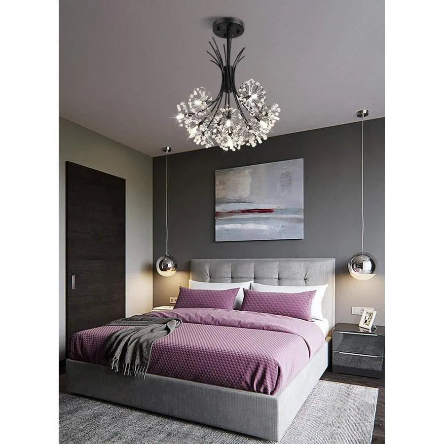 PETERHOF Lustre en cristal Eleganza, 13xG4, diamètre 49 cm, noir