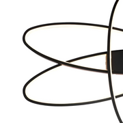 Lustre LED avec télécommande ORBITA 83W, 3 Éléments, Ovale, Lumière Froide/Chaude/Neutre, Dimmable, Noir