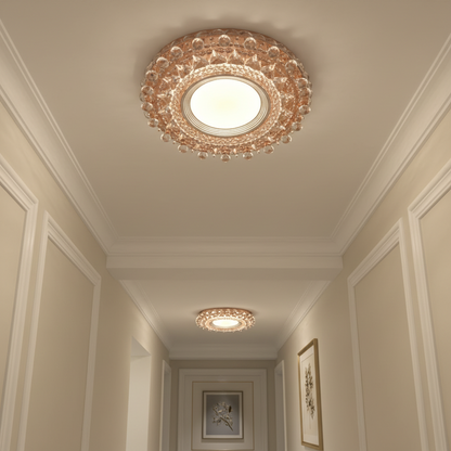 Spot LED ORBITA, 5W, Rotund, Lumina Rece / Calda, Bronz Antichizat, Rasina si Sticla