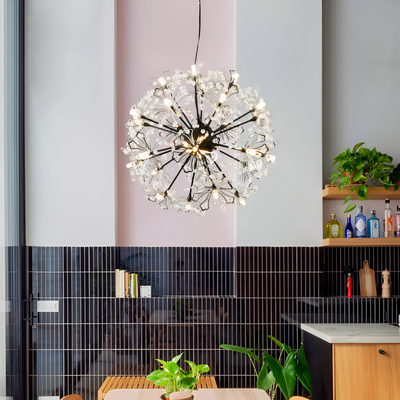 PETERHOF Lustre en cristal Elegance, 18x G4, diamètre 49 cm, 18XG4, Noir