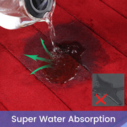 Lot de 3 tapis de bain, 50x40 cm, bleu, antidérapant